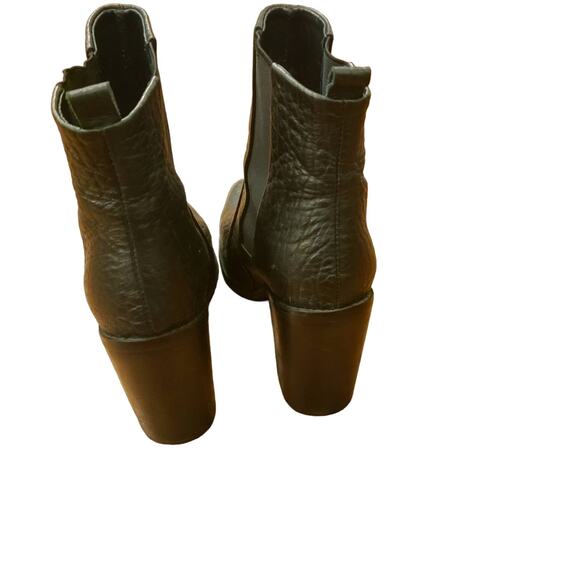 Revolve Sol Sana Elephant Leather black booties size US 10 EURO 40 - Picture 5 of 7